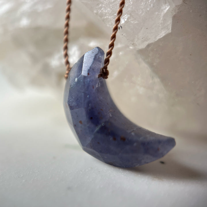 Iolite Moon Cord Necklace