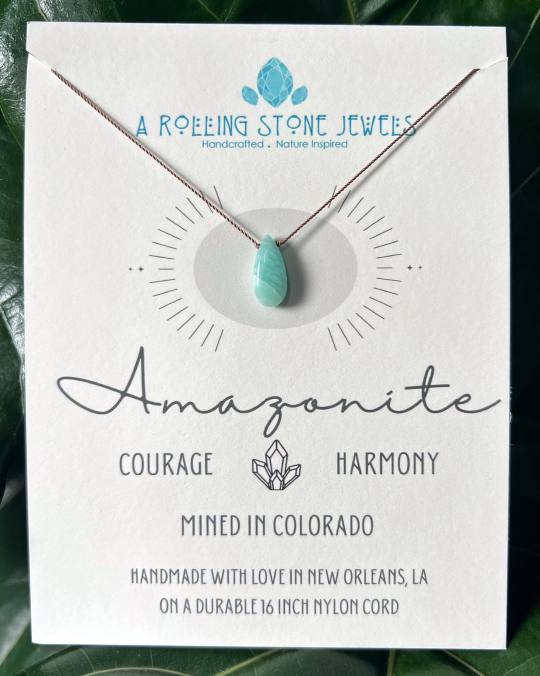 Amazonite Cord Necklace