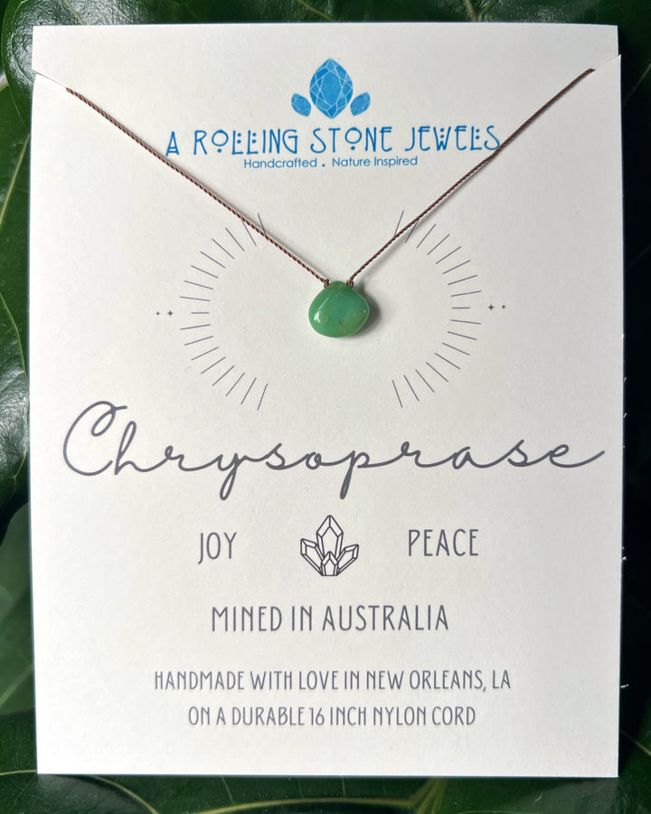 Chrysoprase Cord Necklace