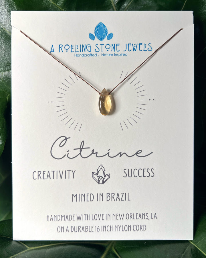 Citrine Cord Necklace