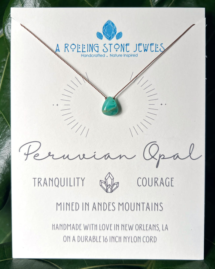 Peruvian Opal Cord Necklace
