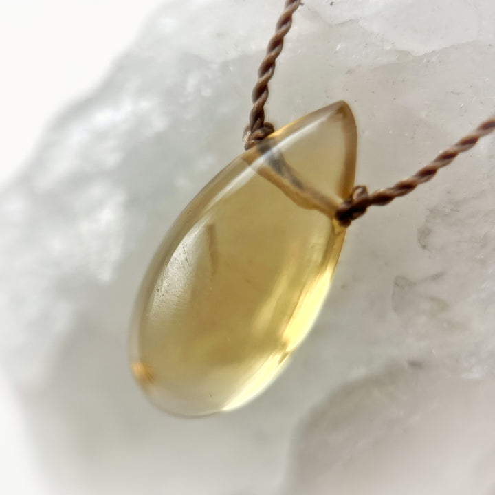 Citrine Cord Necklace