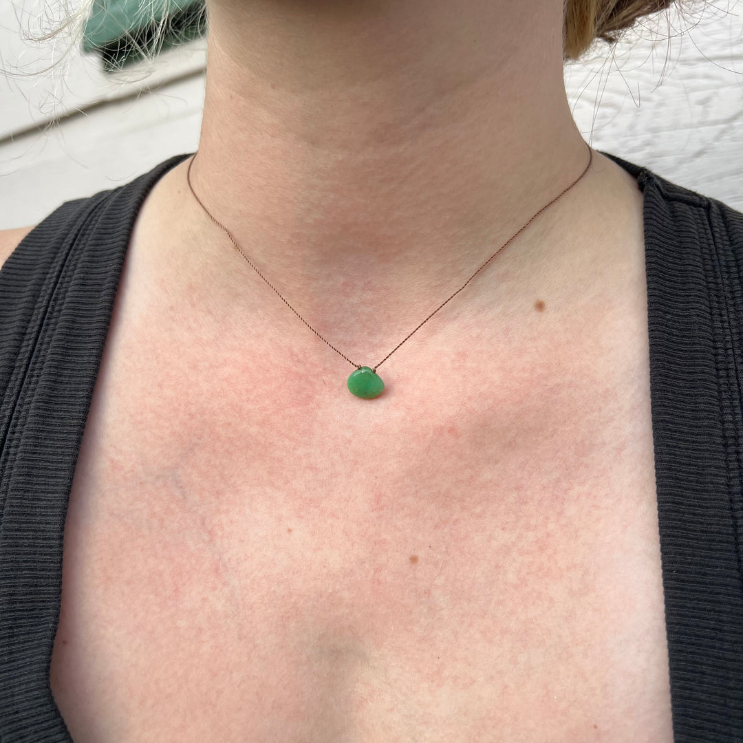 Chrysoprase Cord Necklace