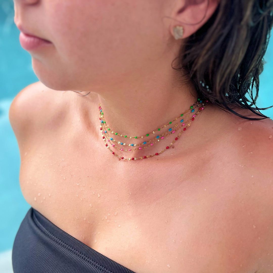 Coastal Choker - Flamingo Pink