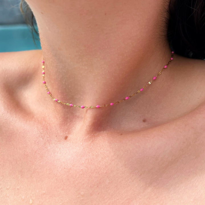 Coastal Choker - Flamingo Pink