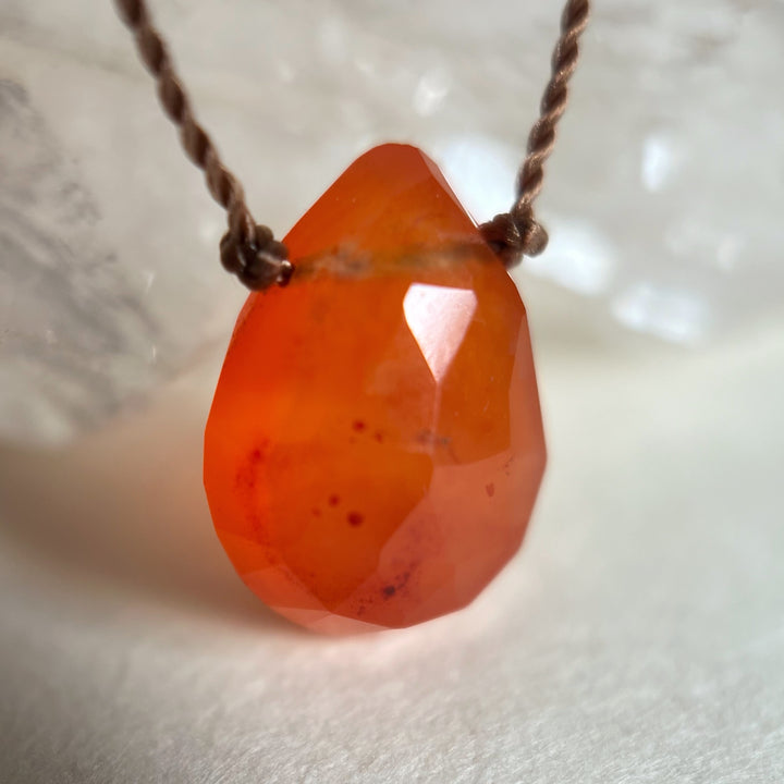 Carnelian Cord Necklace