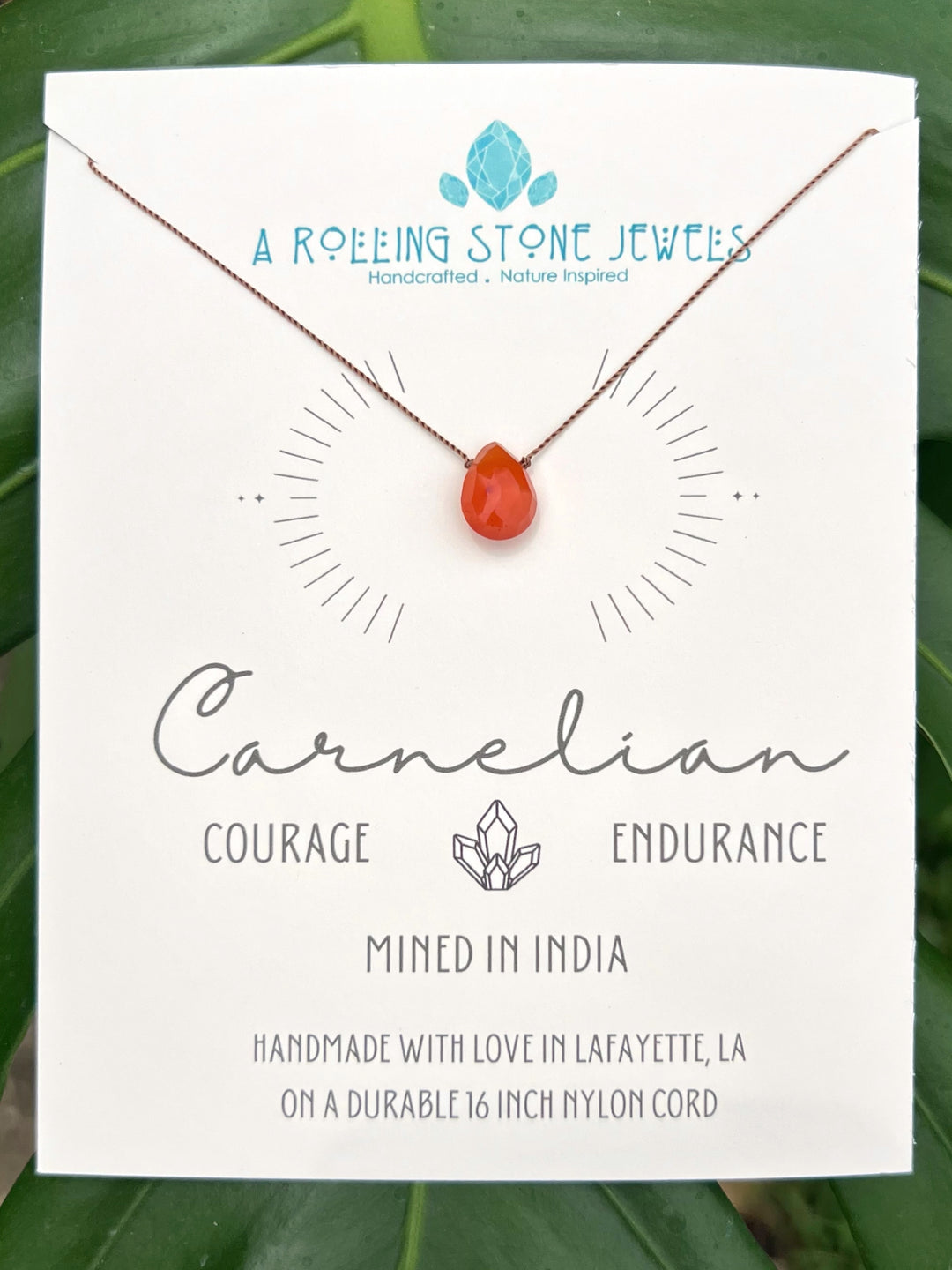 Carnelian Cord Necklace