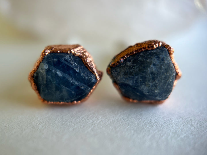 Sapphire Studs // Copper