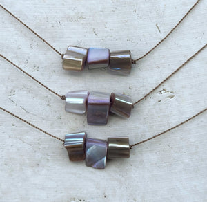 Abalone Triple Cord Necklace