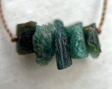 Load image into Gallery viewer, Tourmaline Raw Cord Necklace