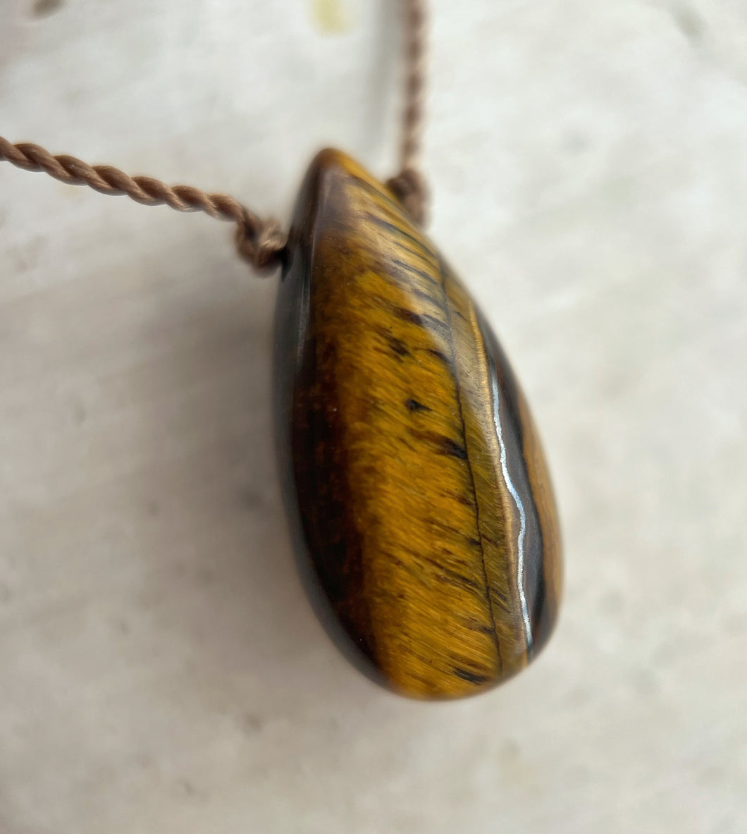 Tigers Eye Cord Necklace
