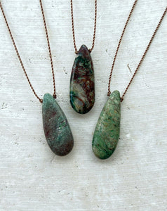 Zoisite Cord Necklace