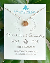 Load image into Gallery viewer, Rutilated Quartz Cord Necklace