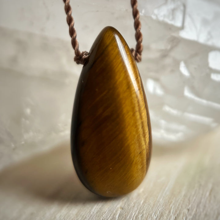 Tigers Eye Cord Necklace