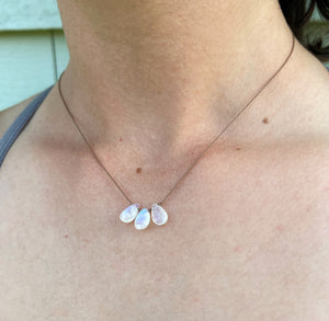 Moonstone Triple Cord Necklace