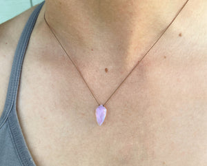 Lavender Quartz Cord Necklace