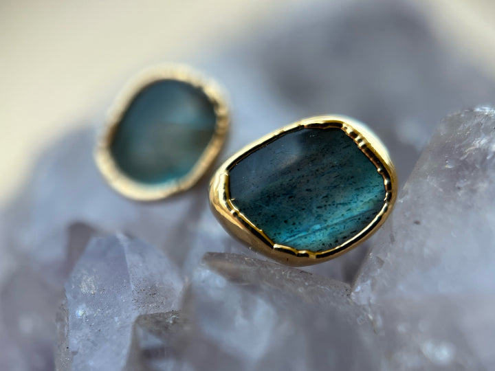 Labradorite Studs