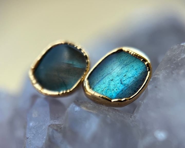 Labradorite Studs