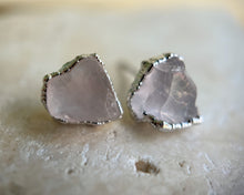 Load image into Gallery viewer, Rose Quartz Studs