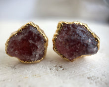 Load image into Gallery viewer, Strawberry Quartz Studs