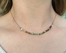 Load image into Gallery viewer, Chrysophrase Beaded Cord Necklace