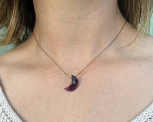 Amethyst Moon Cord Necklace