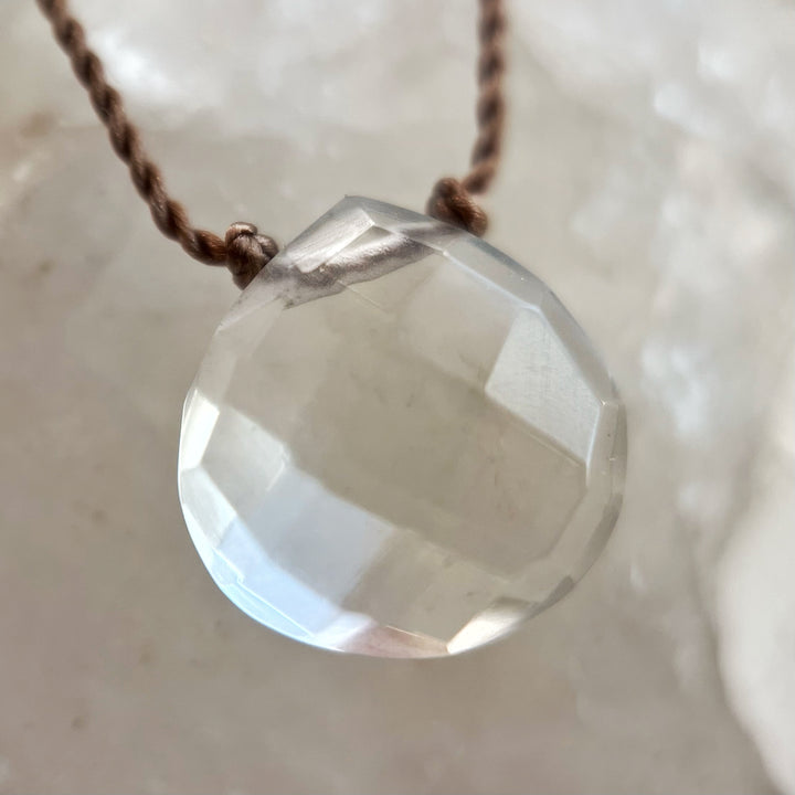 April Birthstone Cord Necklace