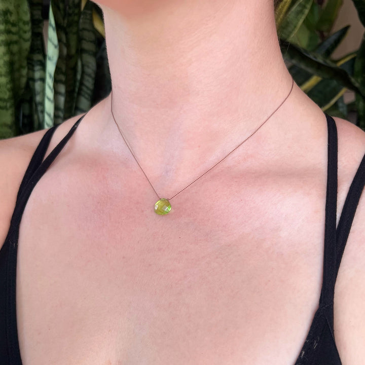 August Birthstone Cord Necklace