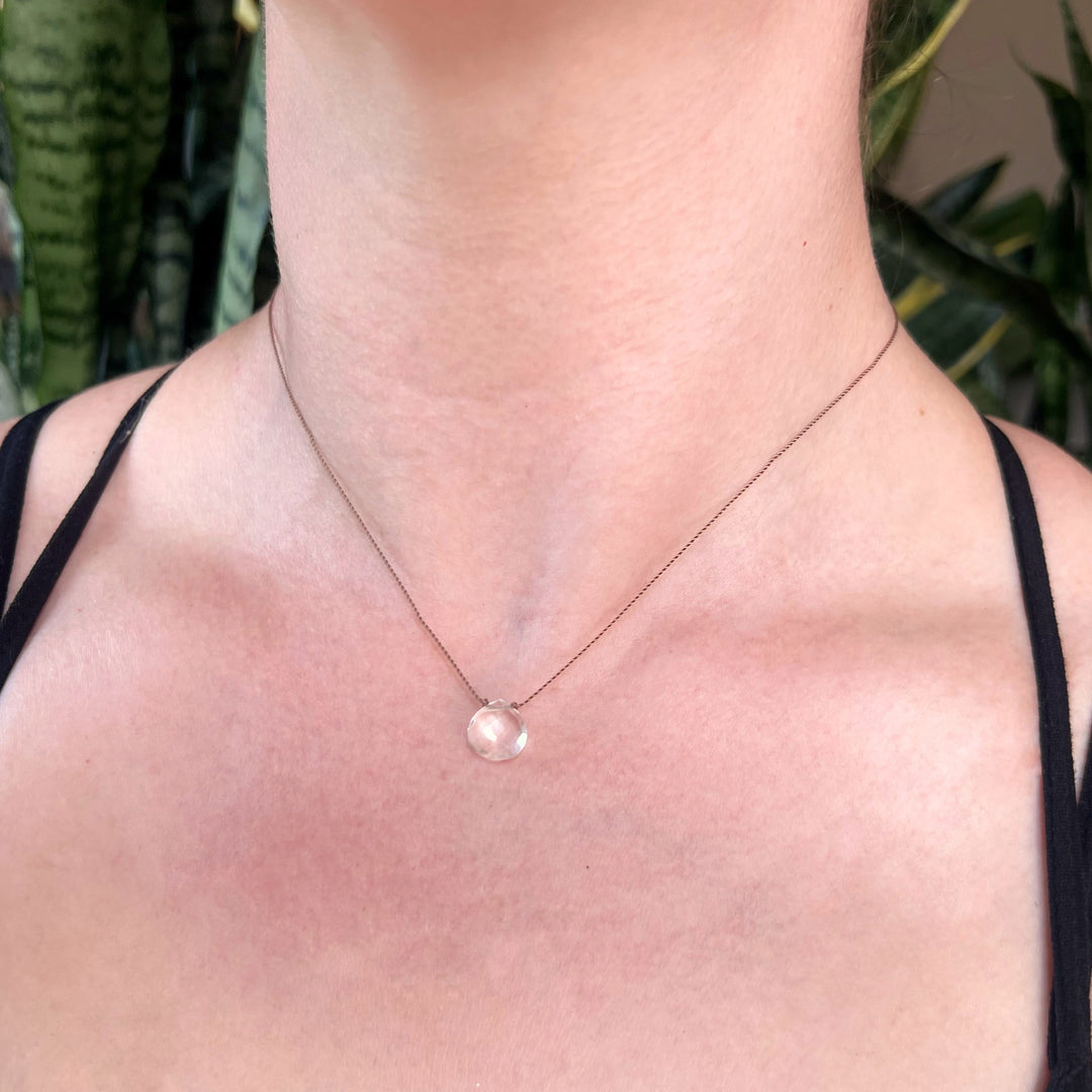 April Birthstone Cord Necklace