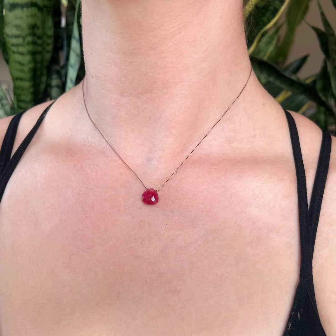 July Birthstone Cord Necklace