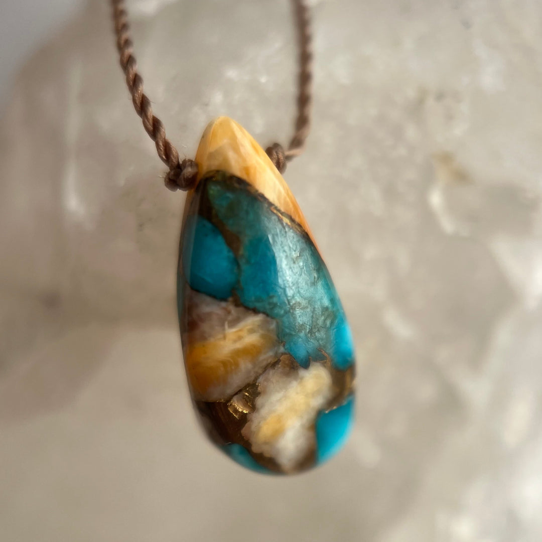 Oyster Turquoise Cord Necklace