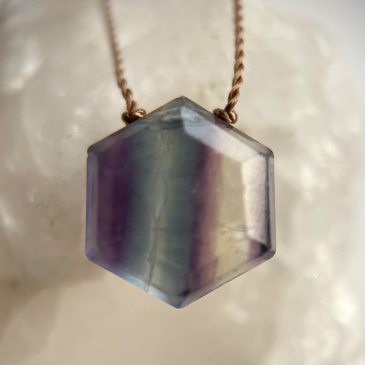 Fluorite Cord Necklace