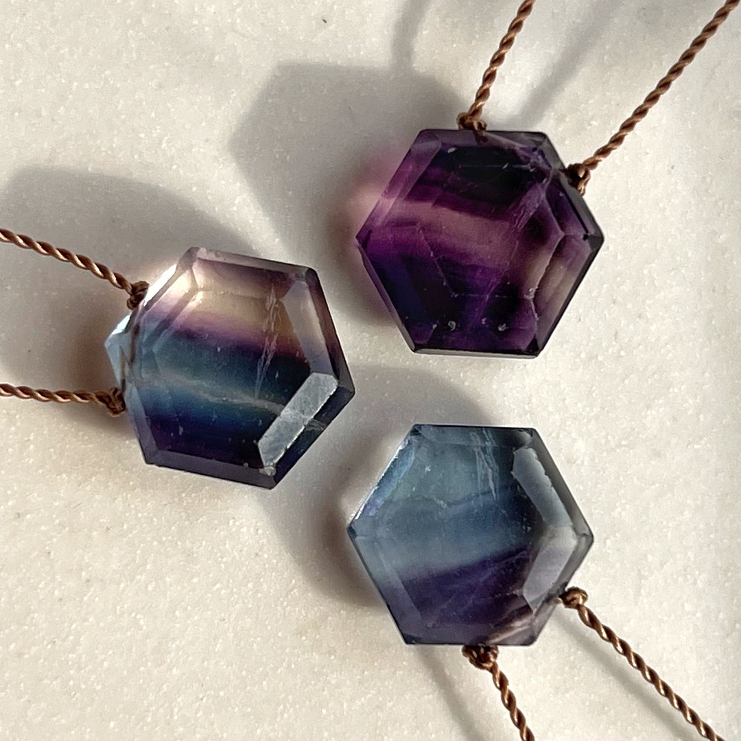 Fluorite Cord Necklace