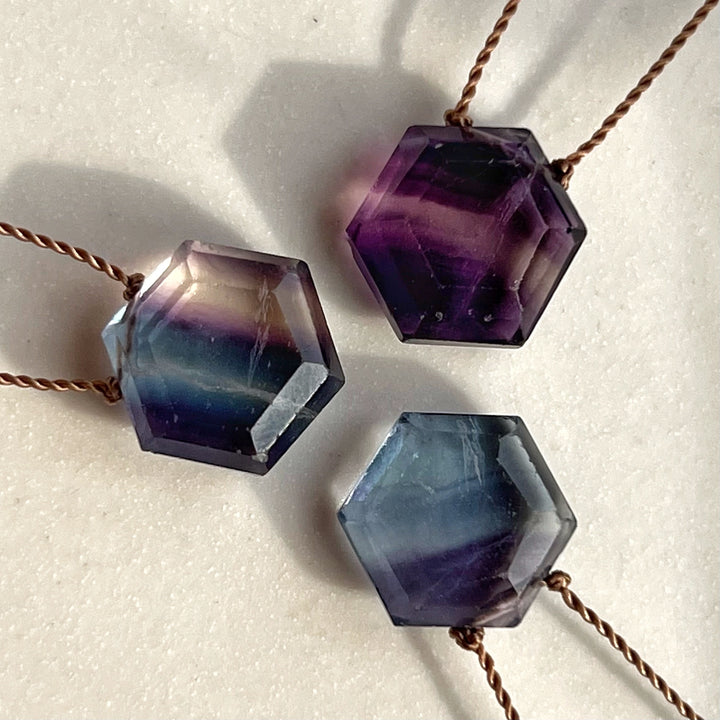 Fluorite Cord Necklace
