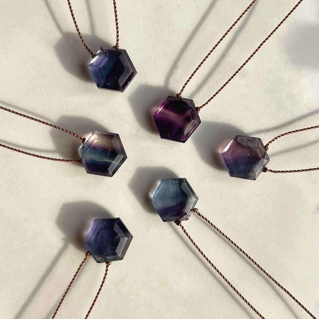 Fluorite Cord Necklace