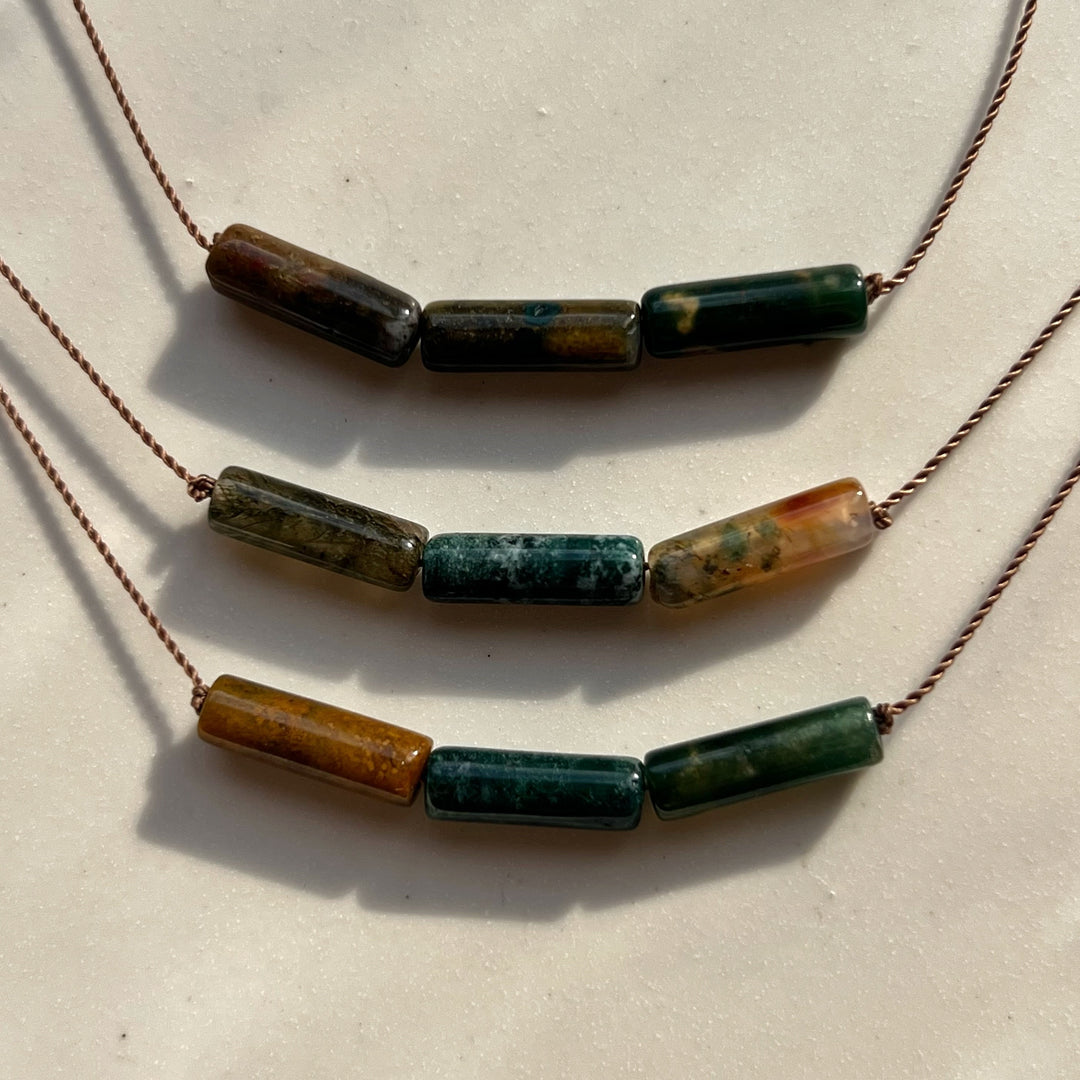 Indian Agate Cord Necklace