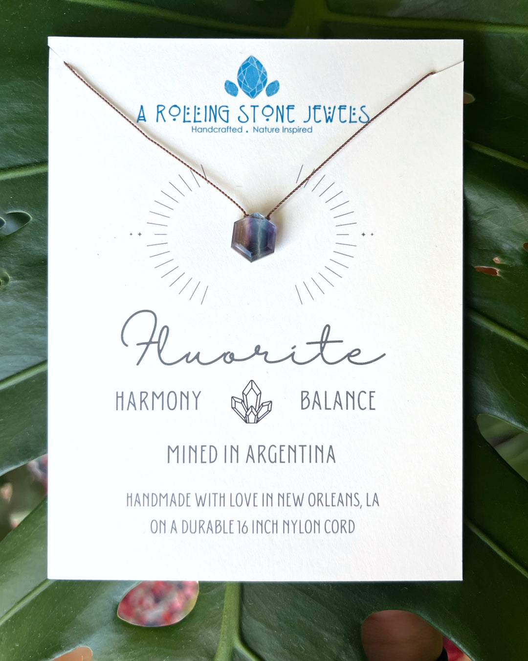 Fluorite Cord Necklace