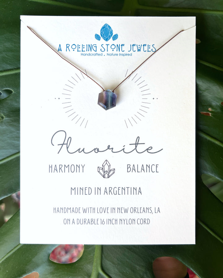 Fluorite Cord Necklace