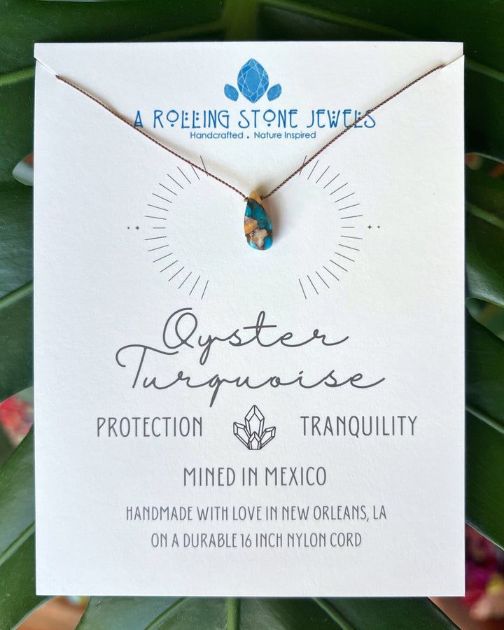 Oyster Turquoise Cord Necklace