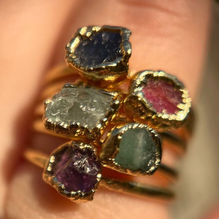 CUSTOM BIRTHSTONE STACKING RINGS
