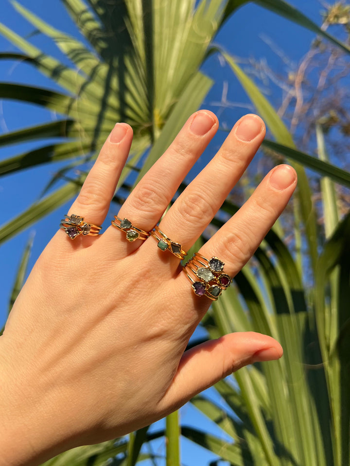 CUSTOM BIRTHSTONE STACKING RINGS