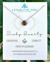 Load image into Gallery viewer, Smoky Quartz Cord Necklace