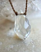 Load image into Gallery viewer, Clear Quartz Cord Necklace