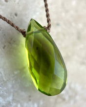 Load image into Gallery viewer, Peridot Quartz Cord Necklace
