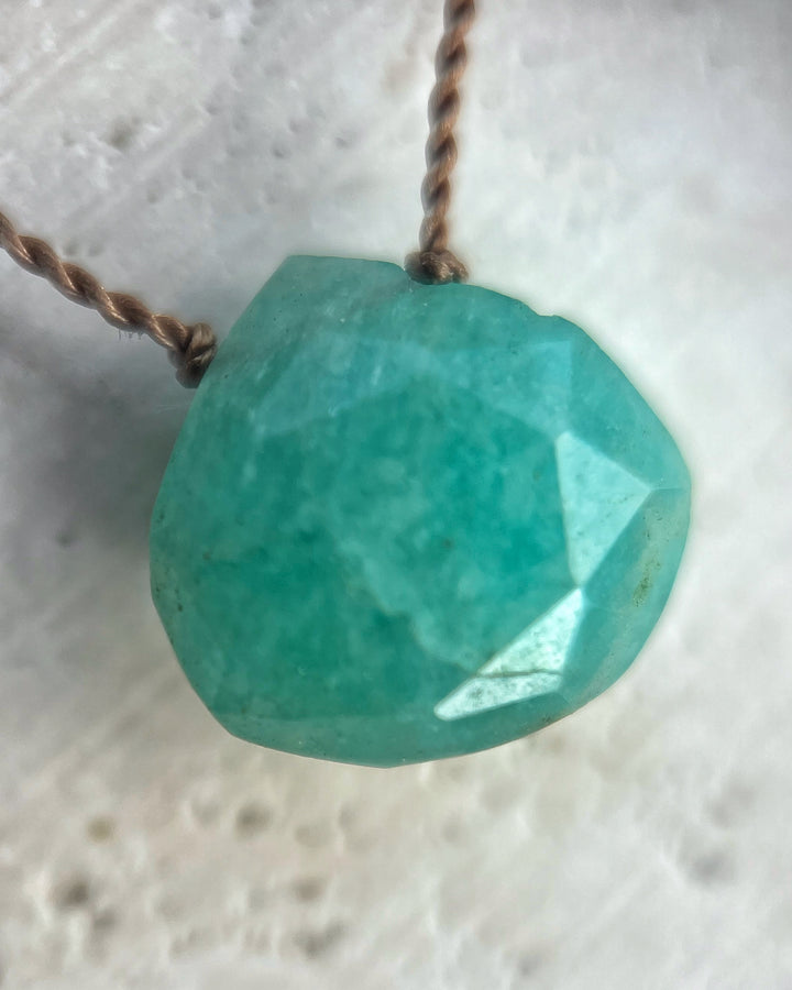 Amazonite Cord Necklace