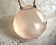 Load image into Gallery viewer, Rose Quartz Cord Necklace