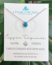 Load image into Gallery viewer, Copper Turquoise Cord Necklace