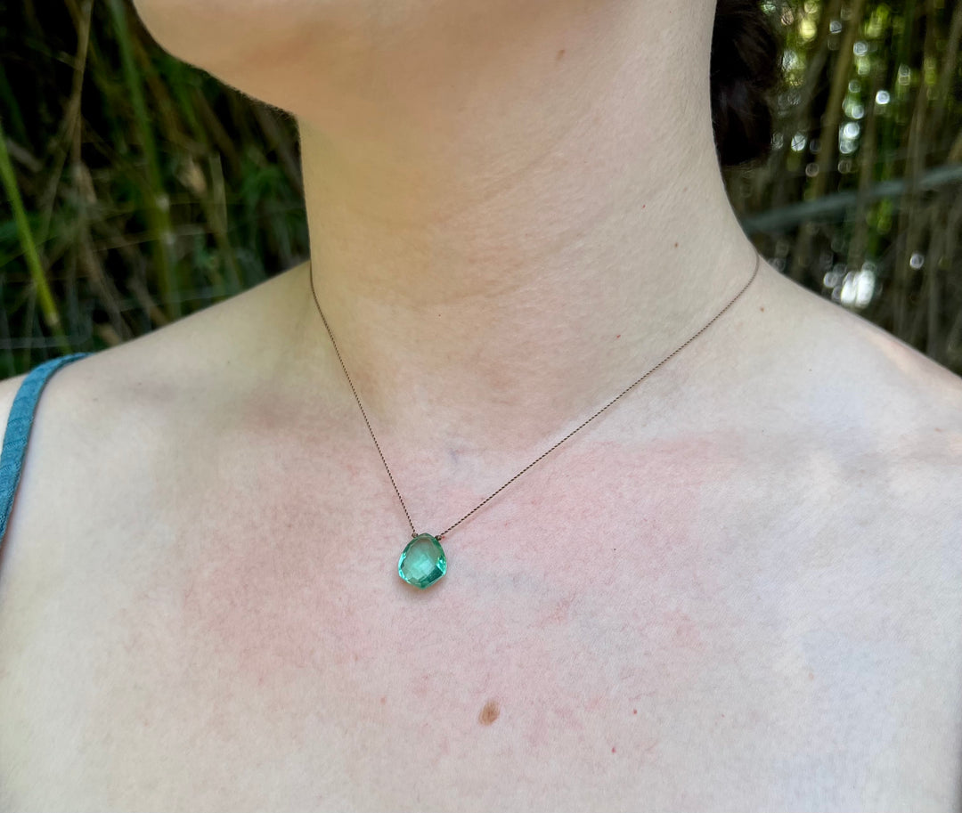 Emerald Quartz Cord Necklace