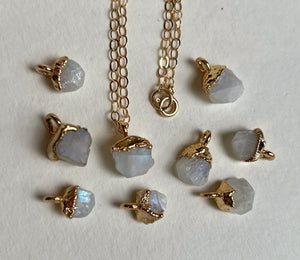 Moonstone Drop Necklace // June