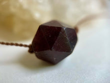 Load image into Gallery viewer, Garnet Star Cord Necklace